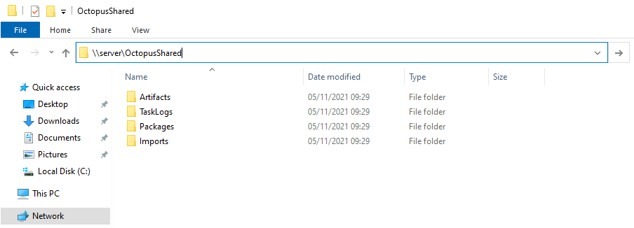 Create folders in your SMB share