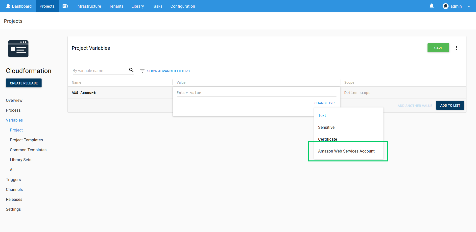 AWS Account Variable