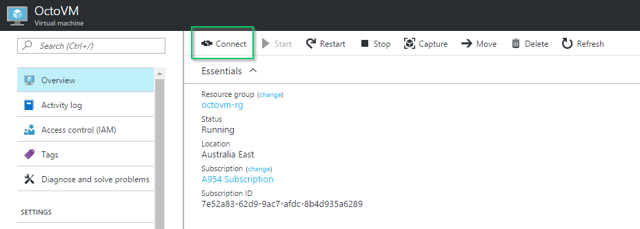 Connecting to a VM via RDP