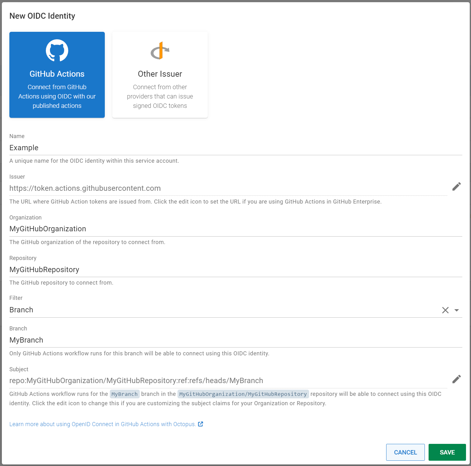 OIDC Identity for GitHub Actions