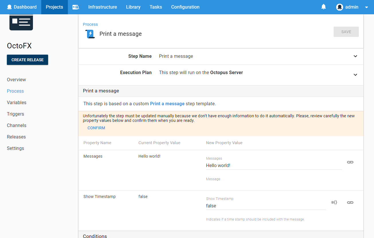 Steps that need to update manually