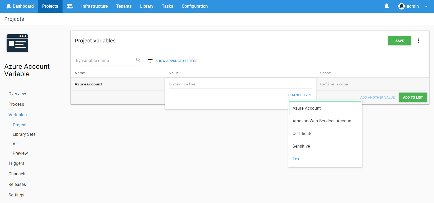 AWS Account variable