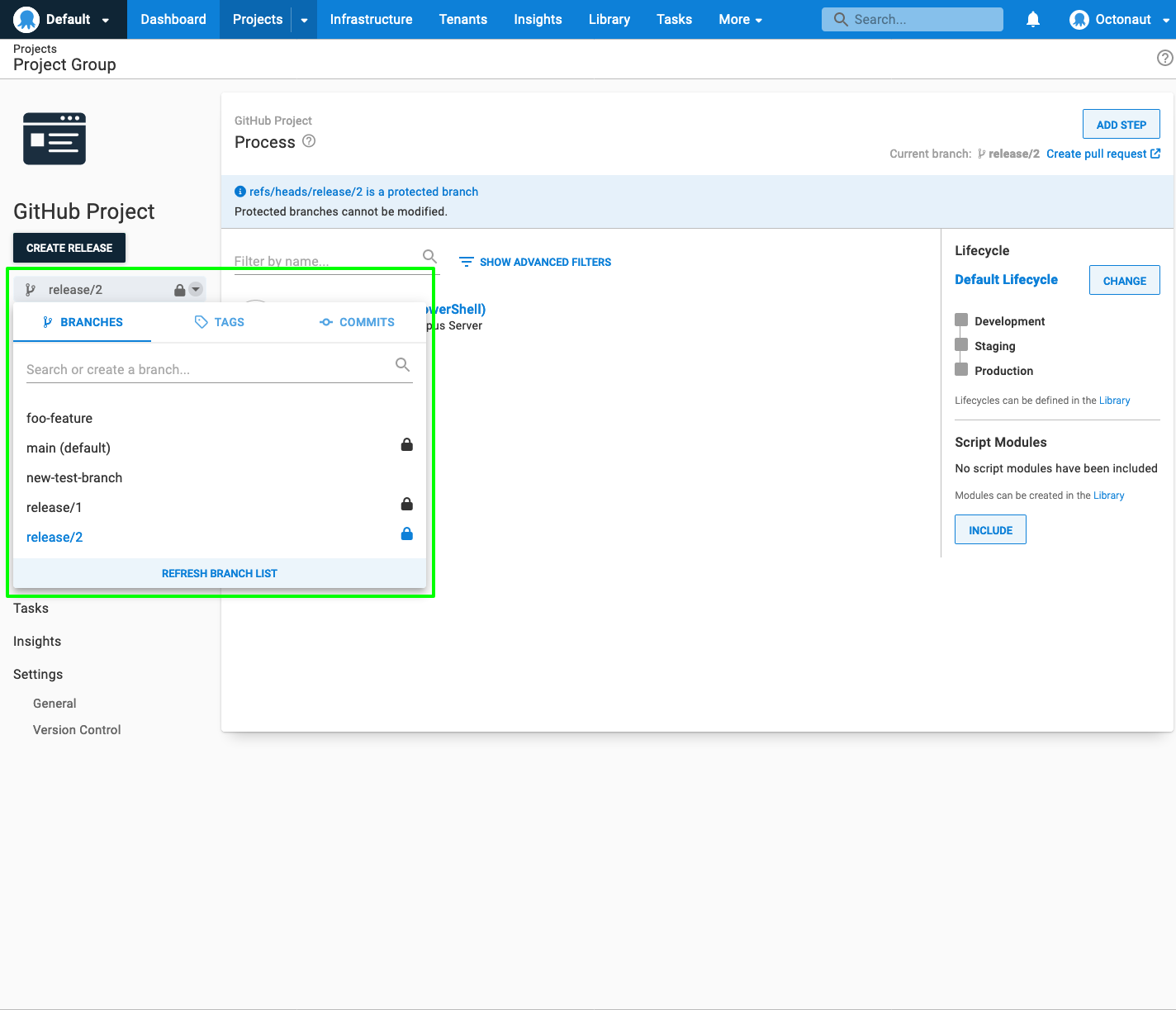 branch-switcher protected-branches user-interface