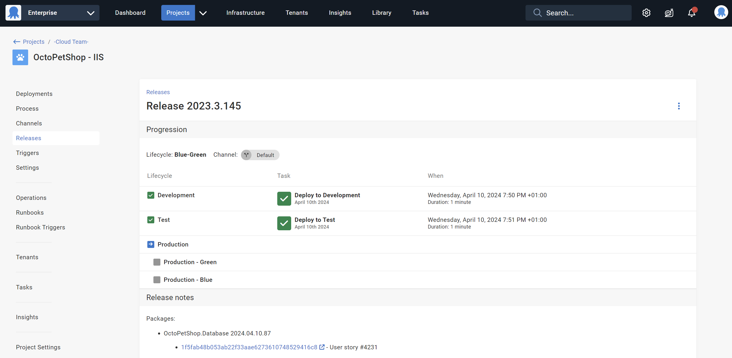 Octopus releases overview