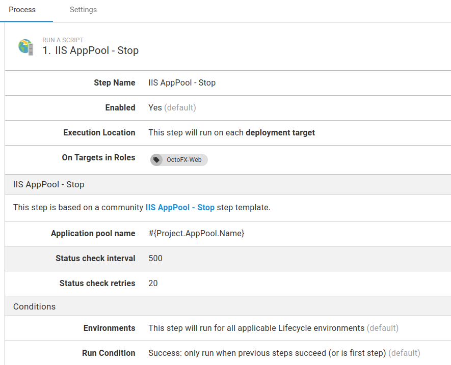 Runbook IIS maintenance Stop App-Pool