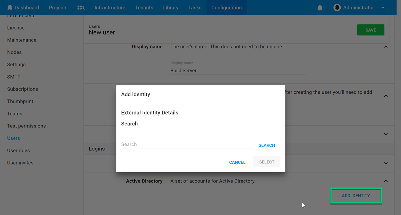 Add Active Directory login