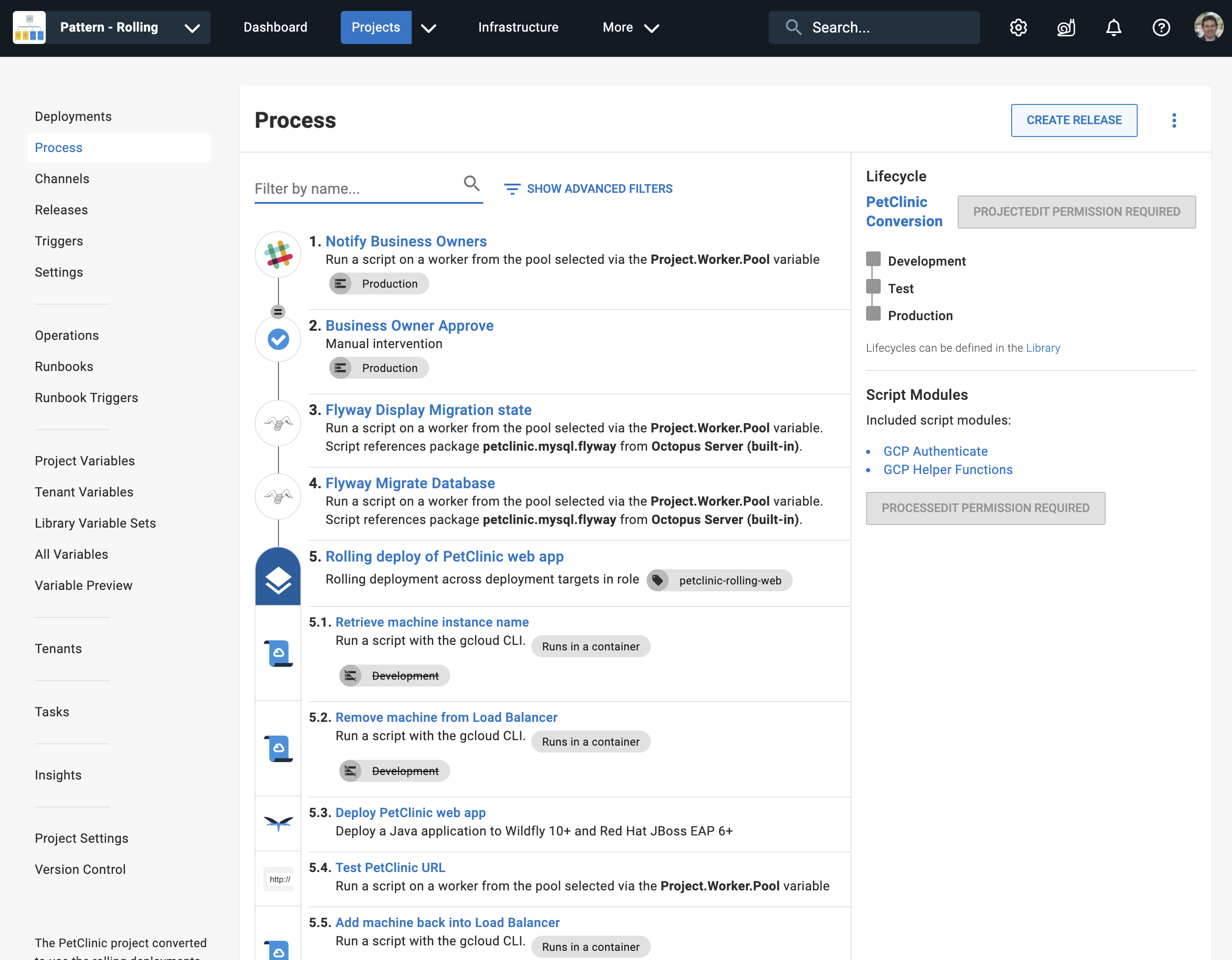 A simple deployment process in Octopus Deploy